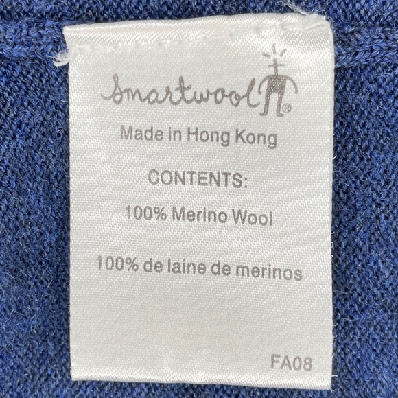 Smartwool Classic Thermal Merino Base Layer 1/4 Zip - Blue Heather - Picture 6 of 16